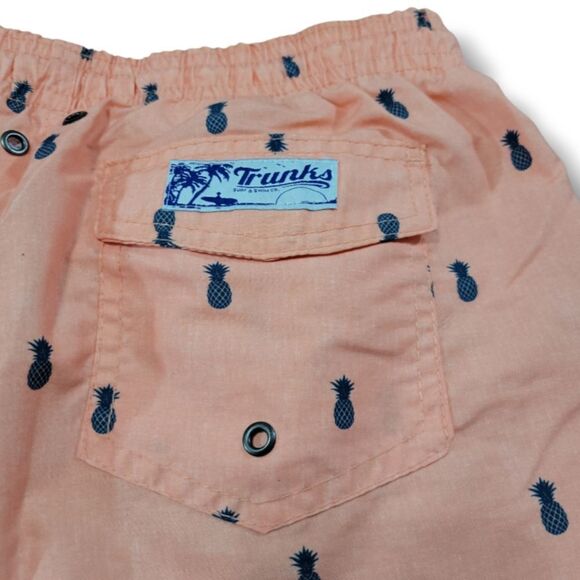 Trunks Surf & Swim Co. Shorts Size XL W32"xL5.5" Swimwear Swim Shorts Pineapple - Picture 4 of 7
